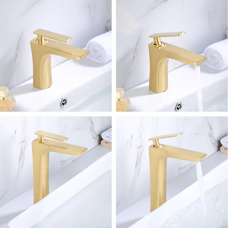Bathroom faucet Luxury Brushed Gold cold and hot bathroom sink faucet Total Brass basin faucet,water tap mixer
Bathroom faucet Luxury Brushed Gold cold and hot bathroom sink faucet Total Brass basin faucet,water tap mixer