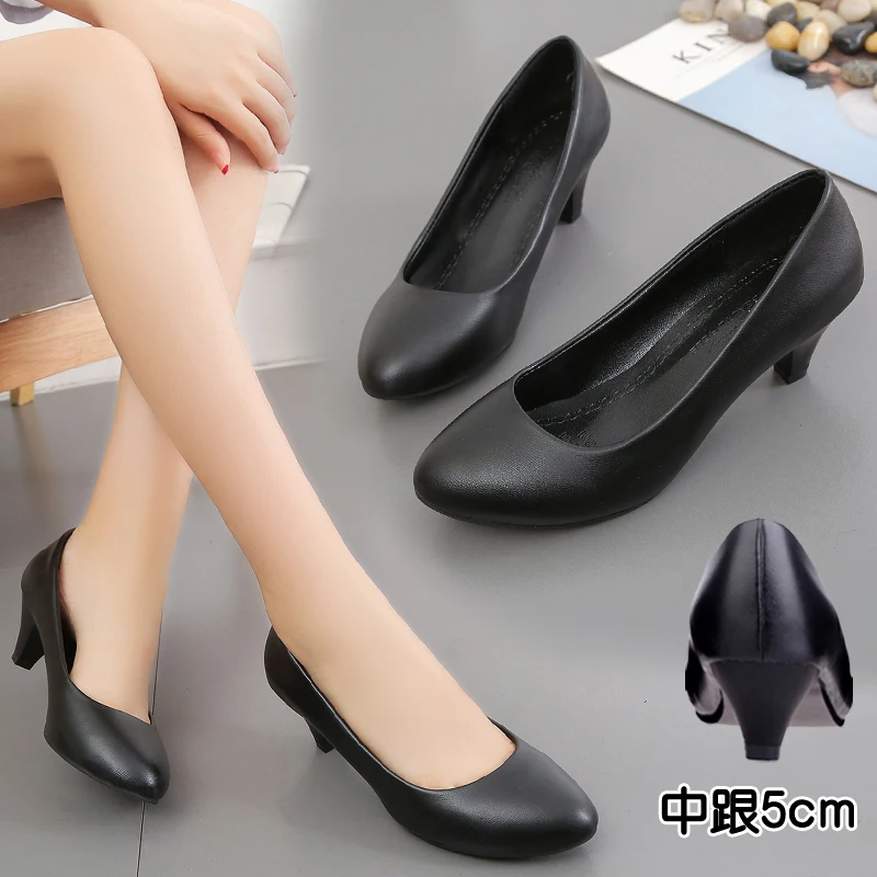 Женские туфли на высоком каблуке черные из искусственной кожи платформе|Женские