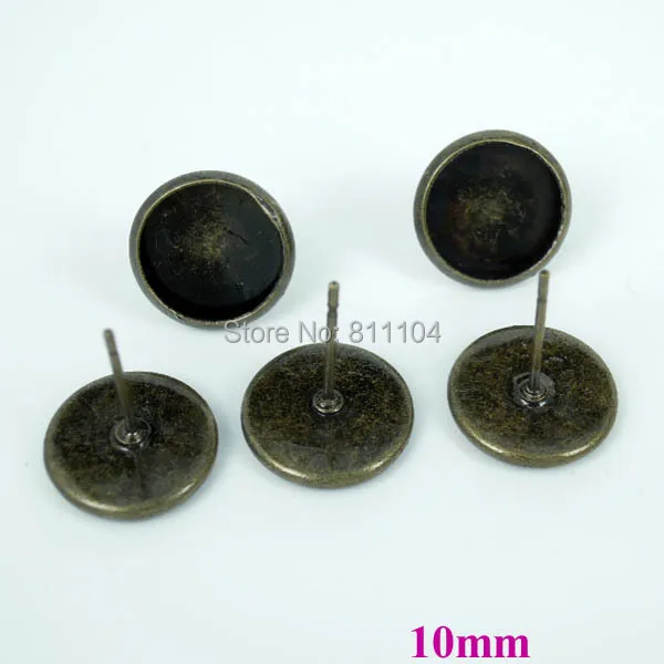 10mm Antique Bronze tone Blank Earrings Base Round Bezel cups Cabochon Settings Welding Stud Pins Earrings Findings Wholesale
10mm Antique Bronze tone Blank Earrings Base Round Bezel cups Cabochon Settings Welding Stud Pins Earrings Findings Wholesale
