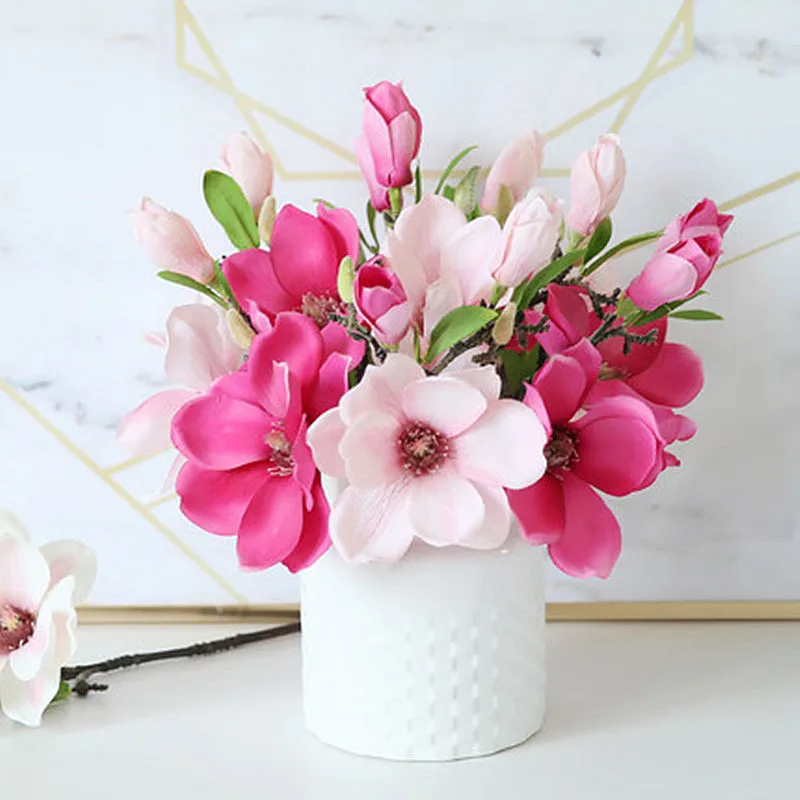 Floace New Artificial Flower Magnolia Decorative Flowers Wedding Silk flowers Sweet Fake Flower for Home Decor Valentine's Day
Floace New Artificial Flower Magnolia Decorative Flowers Wedding Silk flowers Sweet Fake Flower for Home Decor Valentine's Day