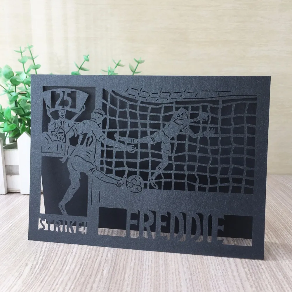 20Pcs/Lot Unique Laser Cut Invitation Card Football Party Invitation Card Greeting Card Party Souvenirs
20Pcs/Lot Unique Laser Cut Invitation Card Football Party Invitation Card Greeting Card Party Souvenirs