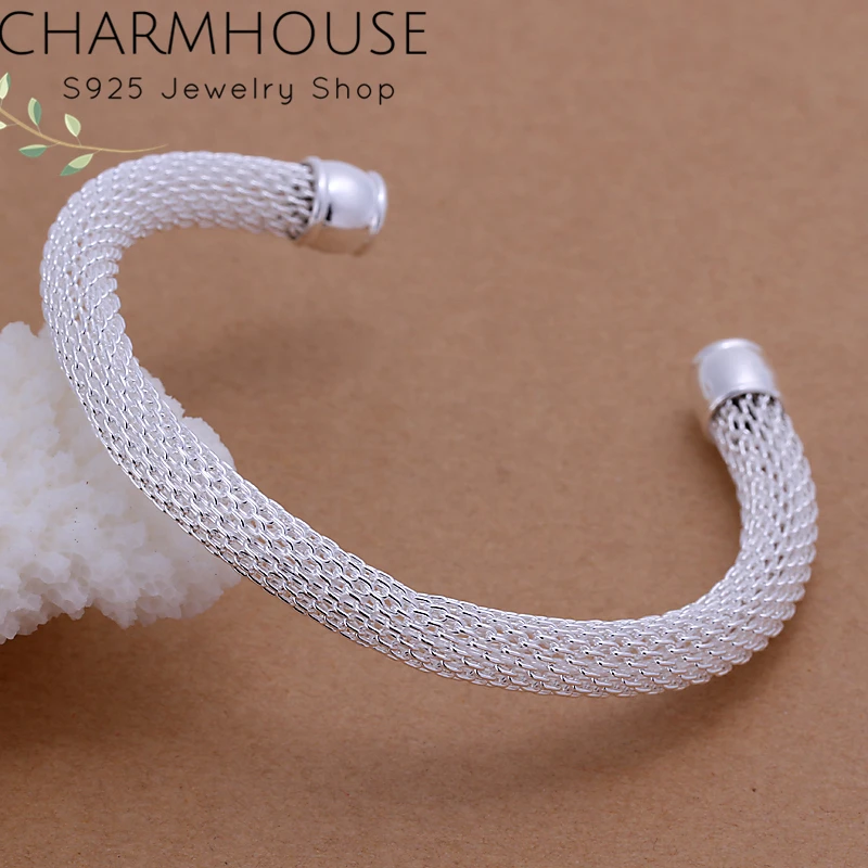 CharmHouse 925 Silver Bangles for Women Cuff Bangle & Bracelet Pulseira Femme Wristband Wedding Bridal Jewelry Accessories Gifts
CharmHouse 925 Silver Bangles for Women Cuff Bangle & Bracelet Pulseira Femme Wristband Wedding Bridal Jewelry Accessories Gifts