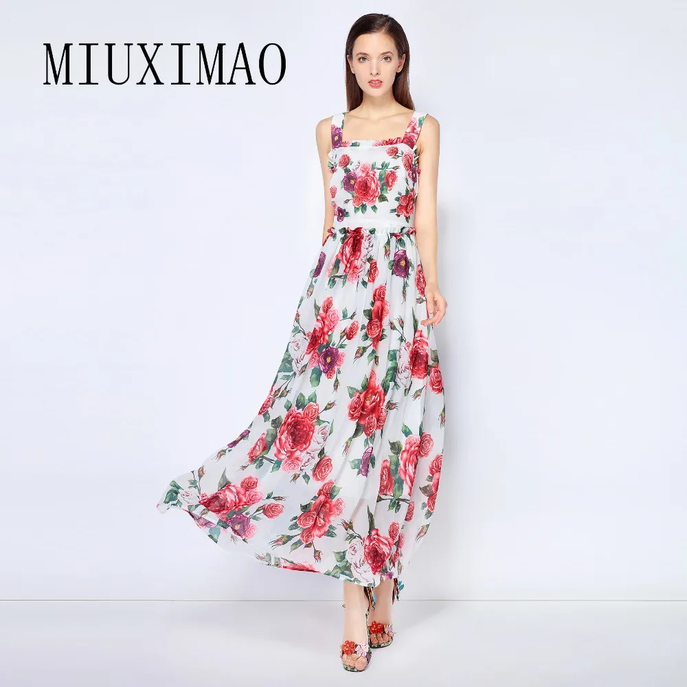 MIUXIMAO 2023 Summer Holiday Dress Square Collar Sleeveless Spaghetti Strap Ruffles Elegant Print Long Dress Women Vestides
MIUXIMAO 2023 Summer Holiday Dress Square Collar Sleeveless Spaghetti Strap Ruffles Elegant Print Long Dress Women Vestides