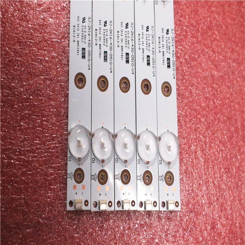 New Kit 5 PCS 10LED(3V) 842.5mm LED backlight strip for 43PFT4131 43PFS5301 GJ-2K15-430-D510 GJ-2K16-430-D510-V4 01Q58-A
New Kit 5 PCS 10LED(3V) 842.5mm LED backlight strip for 43PFT4131 43PFS5301 GJ-2K15-430-D510 GJ-2K16-430-D510-V4 01Q58-A