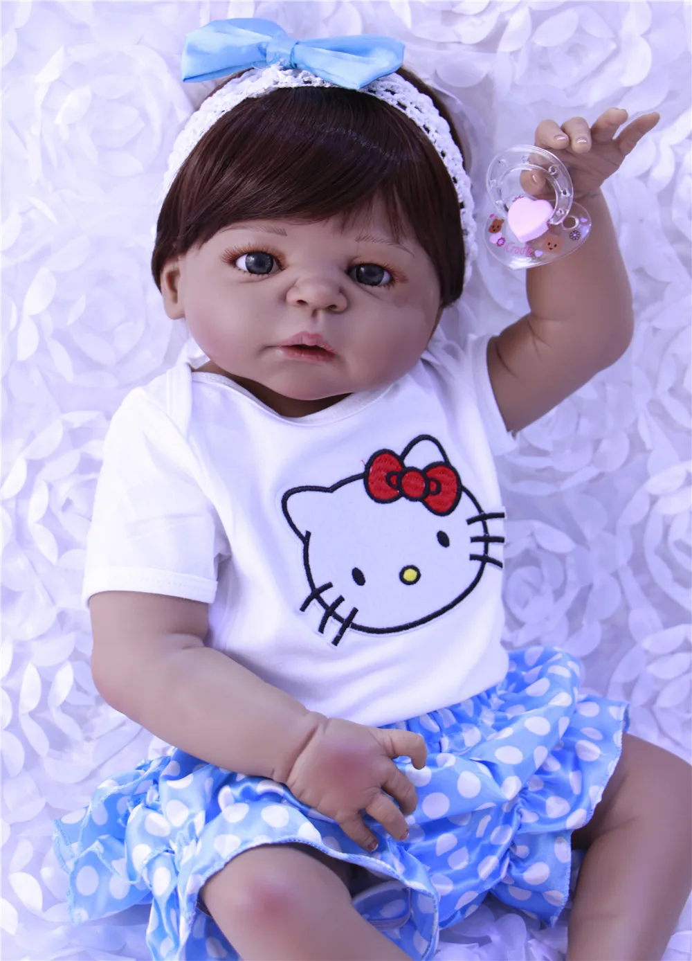 55 см полный Силиконовый Reborn Baby Black reborn младенцы кукла-мальчик игрушки 22 дюйма bebe