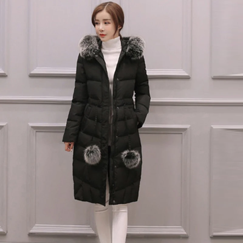 Wadded Cotton coat New Fashion Slim Long Thick Hooded Large fur collar Cotton Jacket Female Winter Warm Casual Parkas LJ0468
Wadded Cotton coat New Fashion Slim Long Thick Hooded Large fur collar Cotton Jacket Female Winter Warm Casual Parkas LJ0468