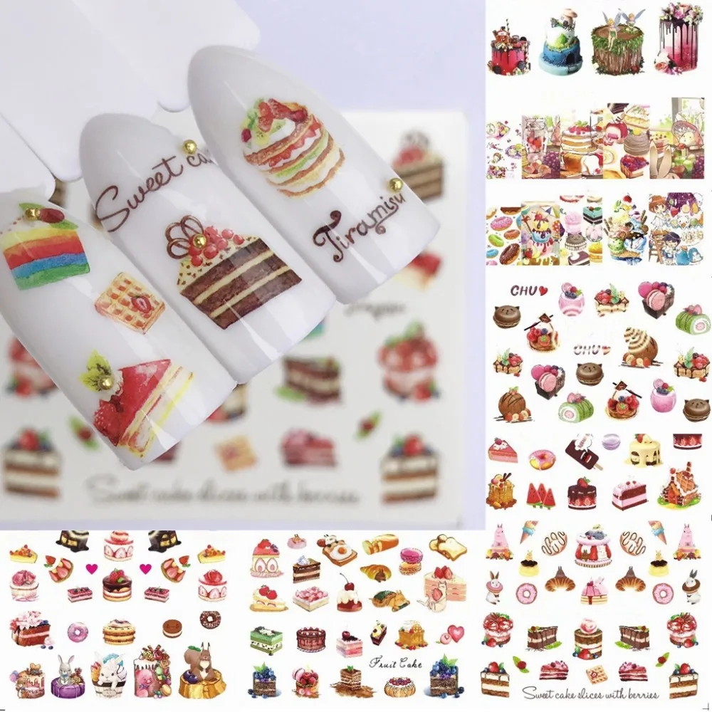 12 sheets dessert design Nail Art Water Transfer decals nail sticker slider tattoo beauty manicure Nail Accessories A1429-1440
12 sheets dessert design Nail Art Water Transfer decals nail sticker slider tattoo beauty manicure Nail Accessories A1429-1440