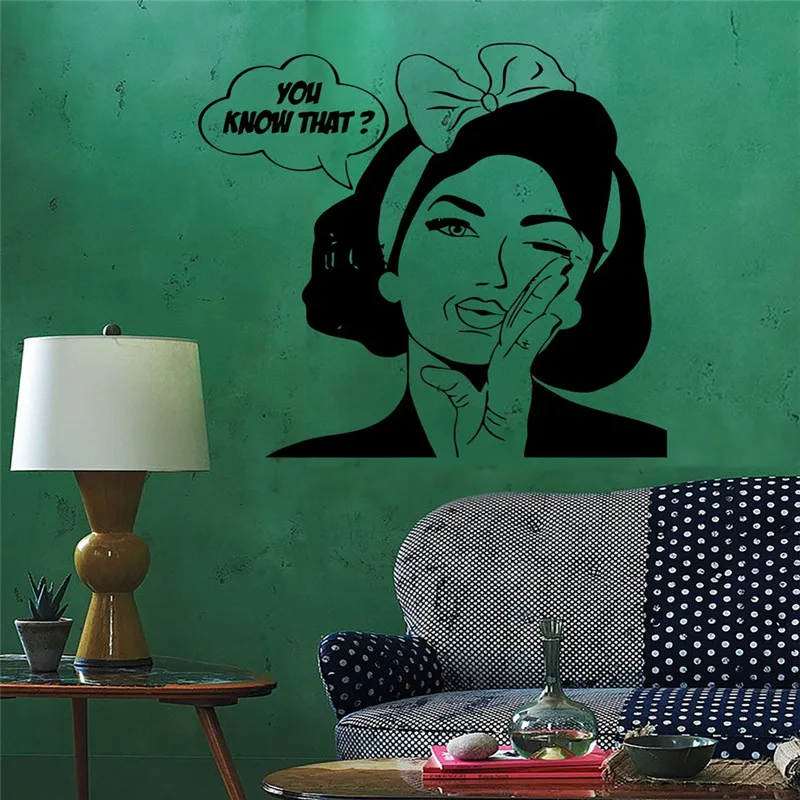 Sexy Girl Woman Teen Wall Stickers Quote You Know What Pop Art Bedroom Wall Decal Waterproof Vinyl Autocollant Mural
Sexy Girl Woman Teen Wall Stickers Quote You Know What Pop Art Bedroom Wall Decal Waterproof Vinyl Autocollant Mural