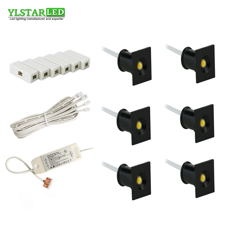 YLSTAR новый дизайн AC85 265V утопленный 6x1 Вт Мини светодиодный прожектор Набор Шкаф