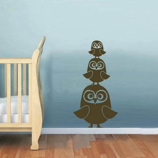 Cute Three Owls Vinyl Decal Kids Nursery Room Decoration Wall Sticker Free Shipping Size 38x73cm
Cute Three Owls Vinyl Decal Kids Nursery Room Decoration Wall Sticker Free Shipping Size 38x73cm