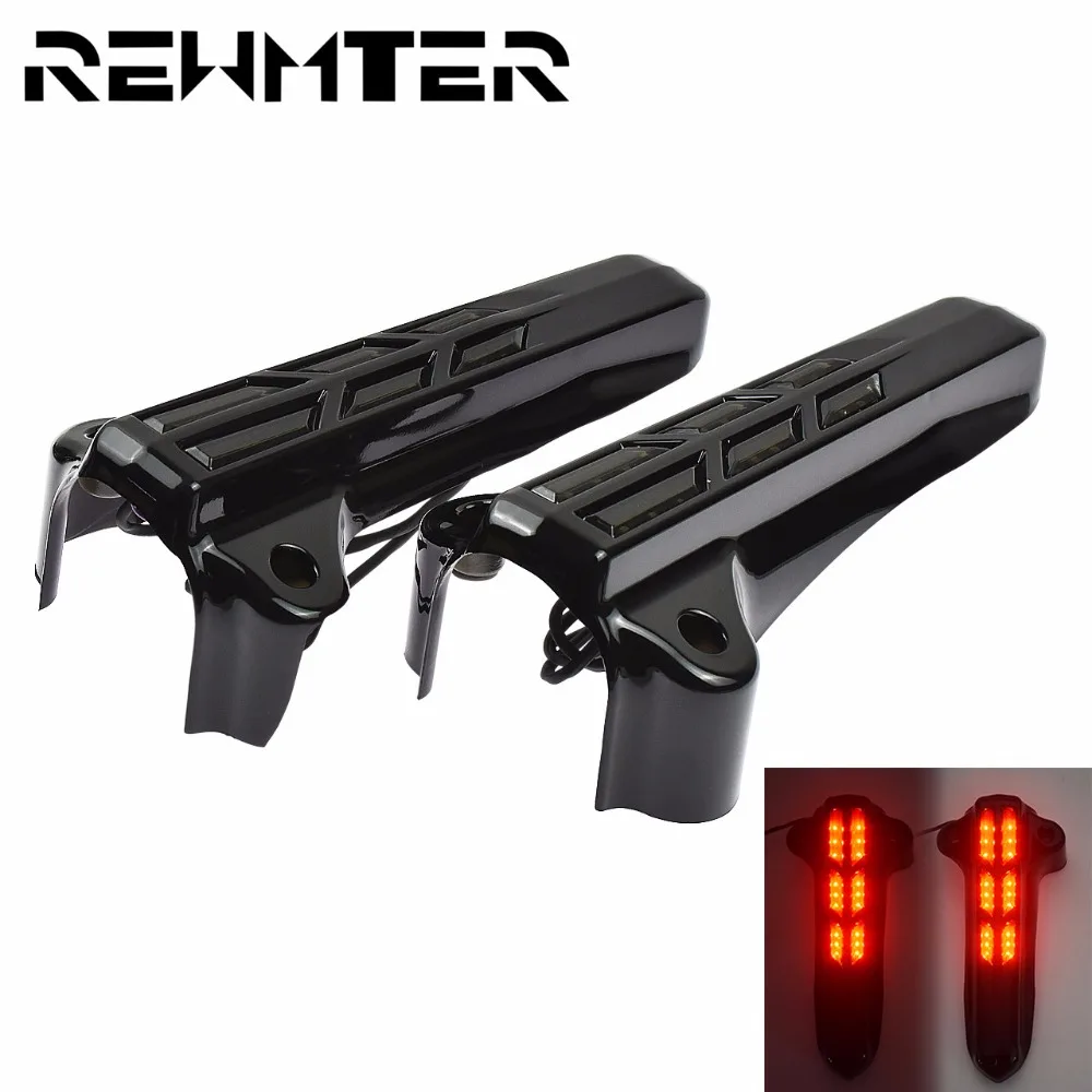 Motorcycle Red LED Light Front Lower Fork Leg Covers Black For Harley Touring Electra Glide Standard Street Glide 2014-2017 18
Motorcycle Red LED Light Front Lower Fork Leg Covers Black For Harley Touring Electra Glide Standard Street Glide 2014-2017 18