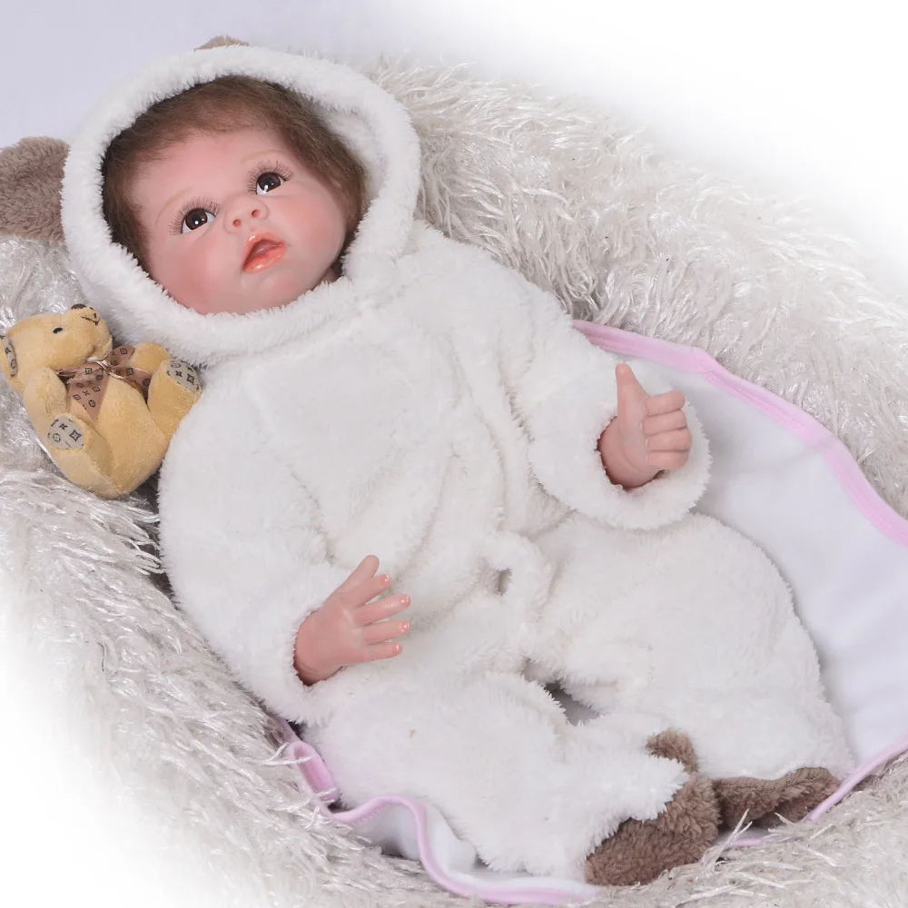 22 дюймов силикона Reborn Baby куклы Виниловые Игрушки для девочек от 3 до 7 лет Детские куклы lol оригинальные детские Кукла реборн bebe жив куклы
22 дюймов силикона Reborn Baby куклы Виниловые Игрушки для девочек от 3 до 7 лет Детские куклы lol оригинальные детские Кукла реборн bebe жив куклы