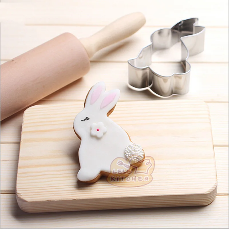 Фото 1 шт. Пасхальный кролик молды металлические резаки для печенья - купить