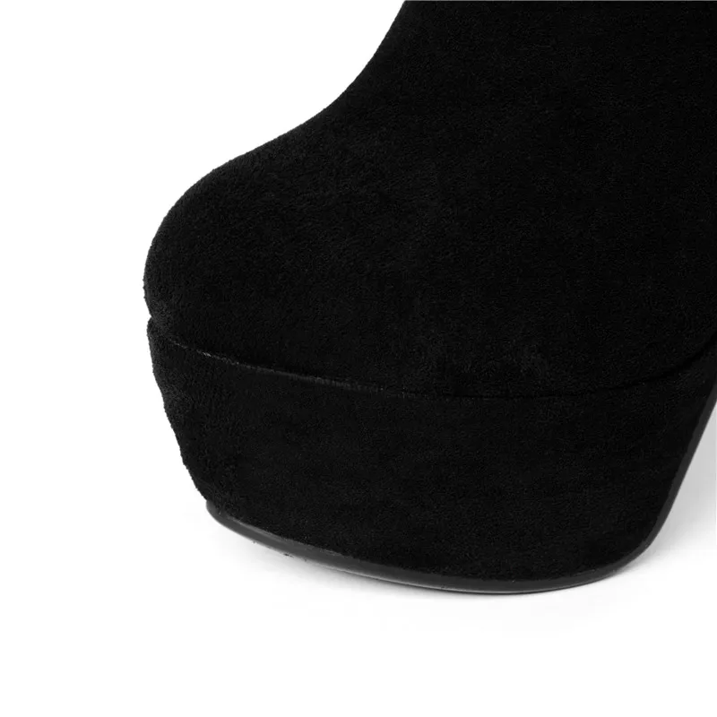 fanyuan Spuer heels shoes platform womens boots autumn fashion sexy lady ankle boots for women flock solid party big size 34-43
fanyuan Spuer heels shoes platform womens boots autumn fashion sexy lady ankle boots for women flock solid party big size 34-43