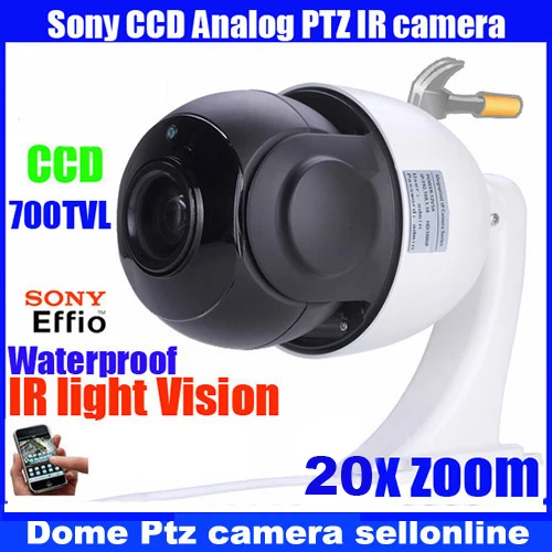 CCTV MINI 4 Inch High speed PTZ IR 700TVL 1/3" SONY CCD 20X Digital Zoom CCTV Waterproof Outdoor PTZ Security Camera
CCTV MINI 4 Inch High speed PTZ IR 700TVL 1/3" SONY CCD 20X Digital Zoom CCTV Waterproof Outdoor PTZ Security Camera