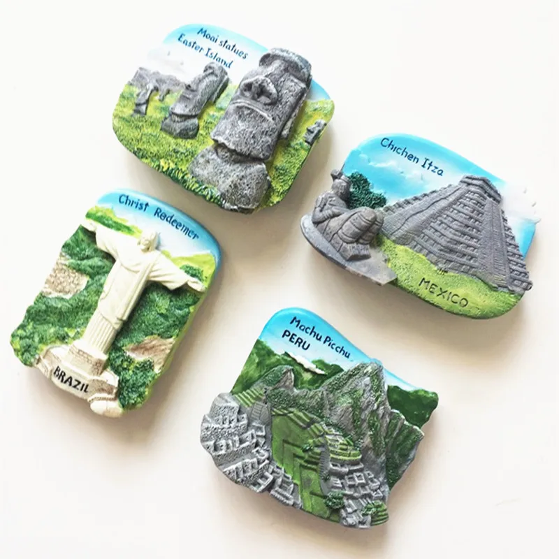 3D Resin Refrigerator Fridge Magnet Chile Easter Island, Mexico Chichen Itza, Peru Machu Picchu, Brazil Christ Redeemer Souvenir
3D Resin Refrigerator Fridge Magnet Chile Easter Island, Mexico Chichen Itza, Peru Machu Picchu, Brazil Christ Redeemer Souvenir