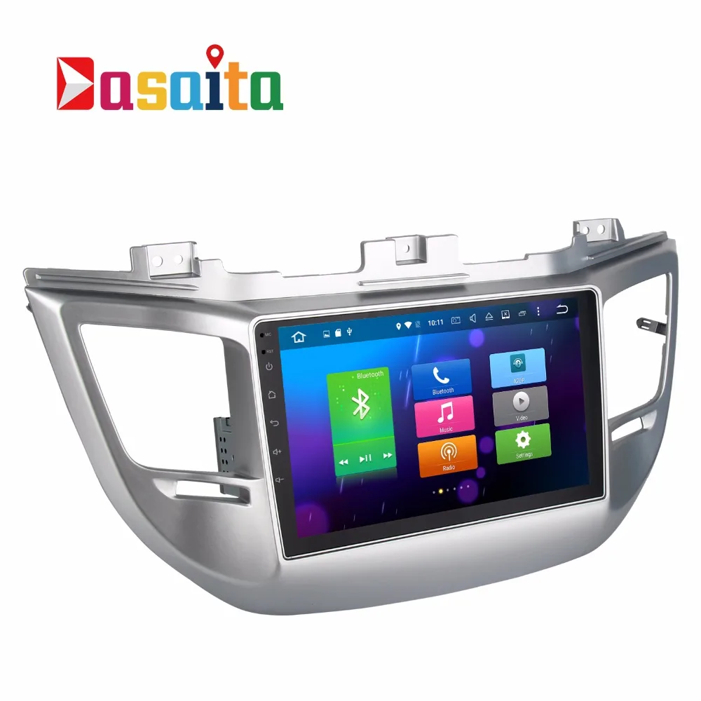 Dasaita 9 "Android 6.0 автомобиль GPS плеер для Hyundai Tucson IX35 2016-2017 с Octa core 2 ГБ ram Авто Радио