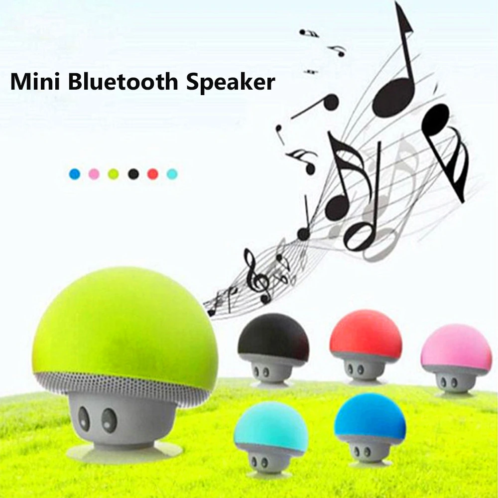 Мини Гриб беспроводной Bluetooth динамик стерео сабвуфер присоски аудио приемник