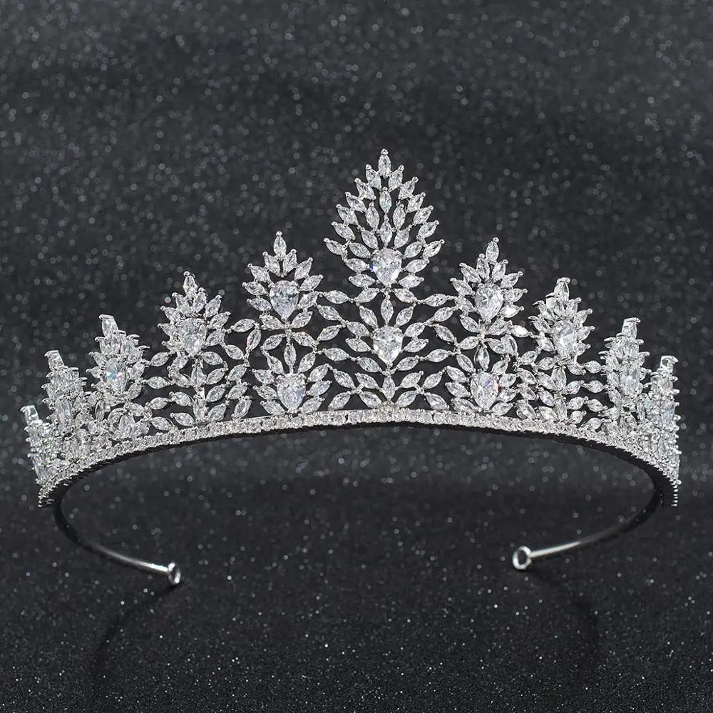 Cubic Zirconia Wedding Bridal Leaves Tiara Crown Women Girl Prom Hair Jewelry Accessories Real Platinum Plated CH10280
Cubic Zirconia Wedding Bridal Leaves Tiara Crown Women Girl Prom Hair Jewelry Accessories Real Platinum Plated CH10280