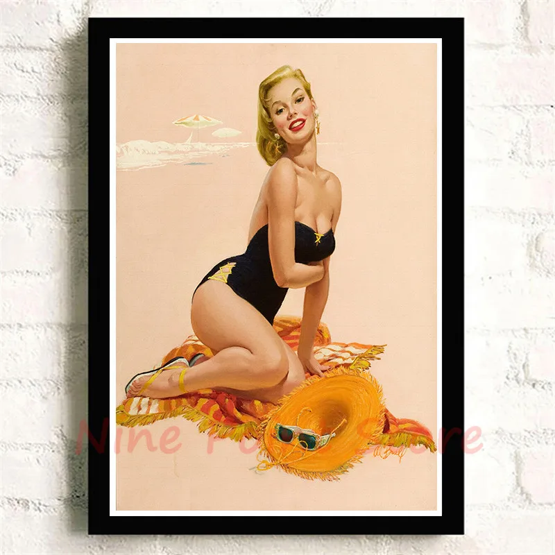 World War Sexy pin up Girl White Coated Paper Posters printed painting sexy lady art poster wall sticker Frameless
World War Sexy pin up Girl White Coated Paper Posters printed painting sexy lady art poster wall sticker Frameless