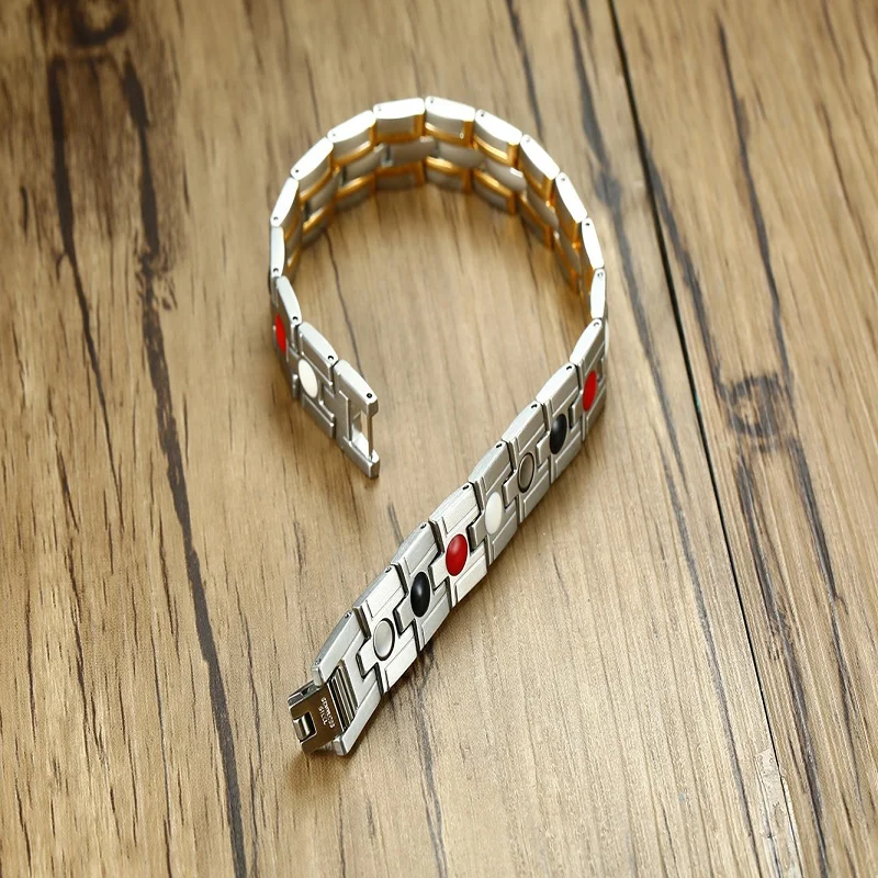 High Quality Casual Rolo Chain Magnets Bracelets Bangles Men Classic Gift Jewelry Male Gold Color Bracelets New Design
High Quality Casual Rolo Chain Magnets Bracelets Bangles Men Classic Gift Jewelry Male Gold Color Bracelets New Design