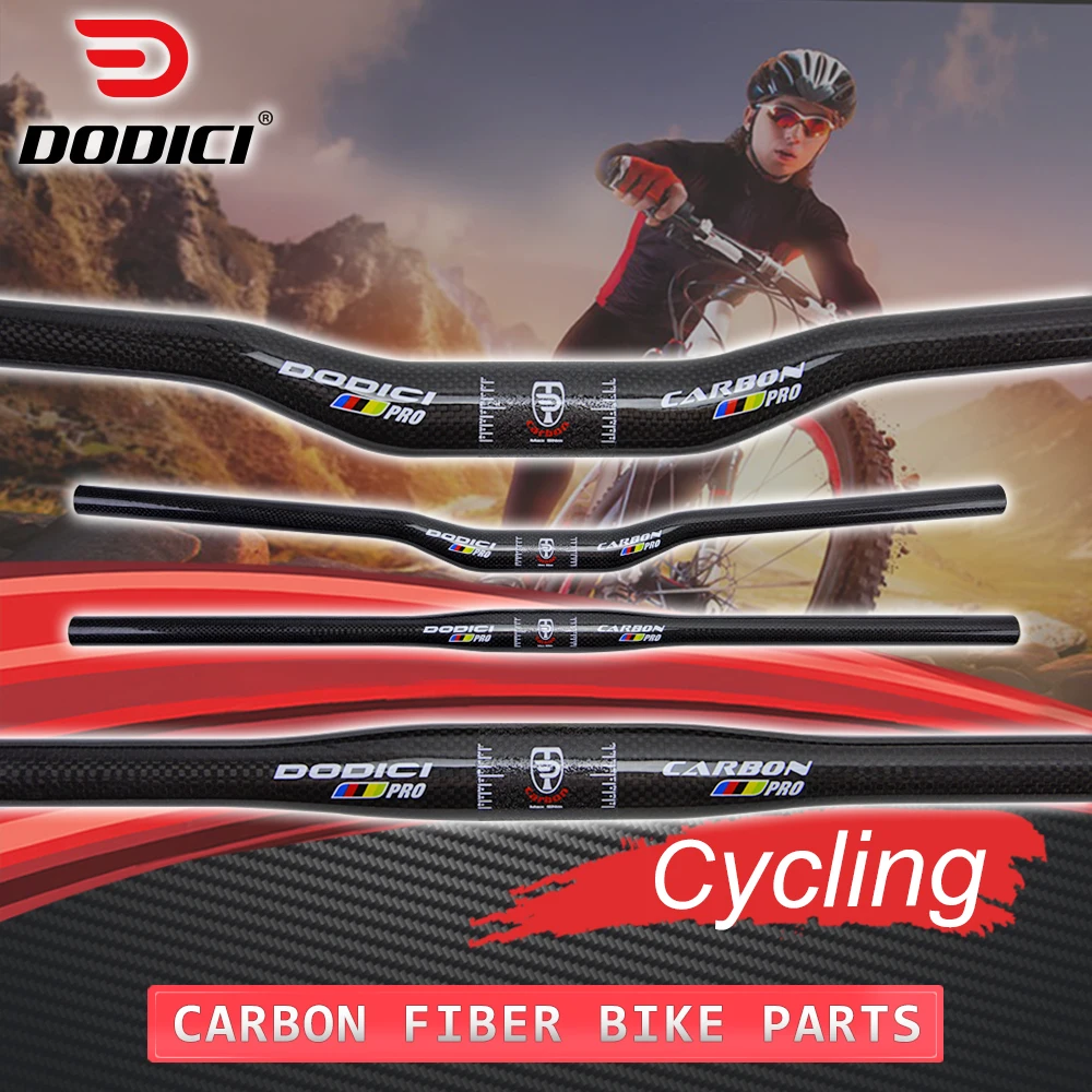 Фото Руль велосипедный DODICI Pro MTB карбоновый горный велосипед плоский руль Cycing Lightweigh 3k