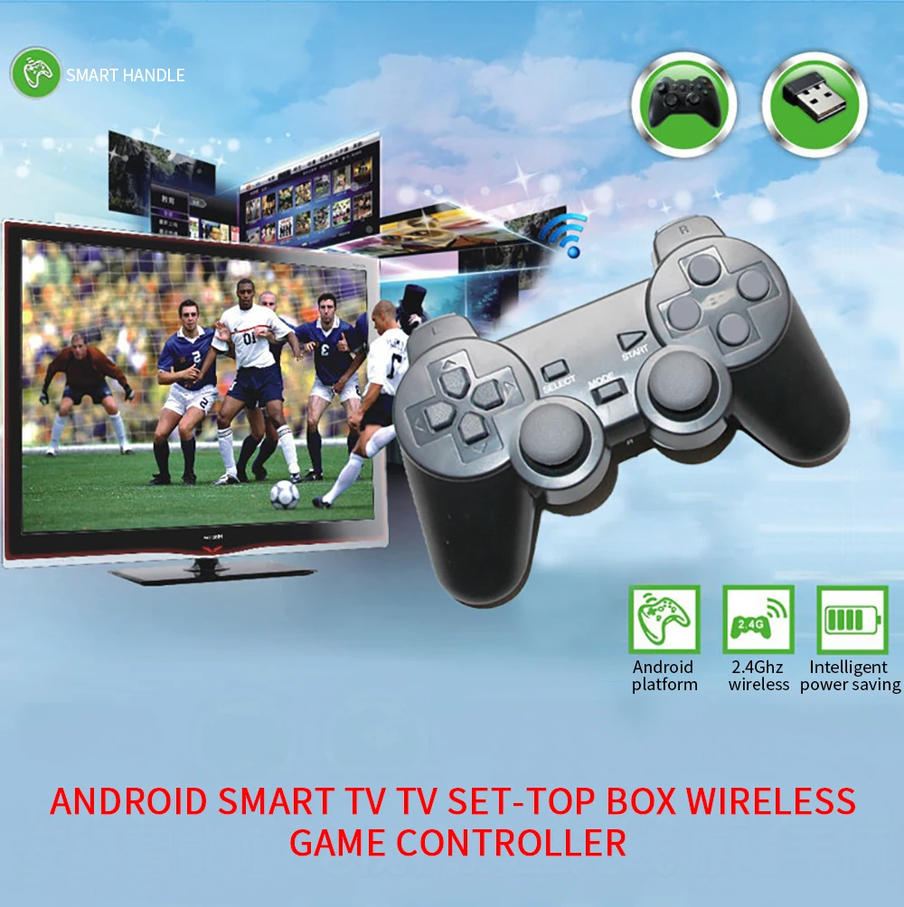 Беспроводной геймпад 2 4 ГГц для телефонов Android ПК PS3 ТВ приставки джойстик игровой