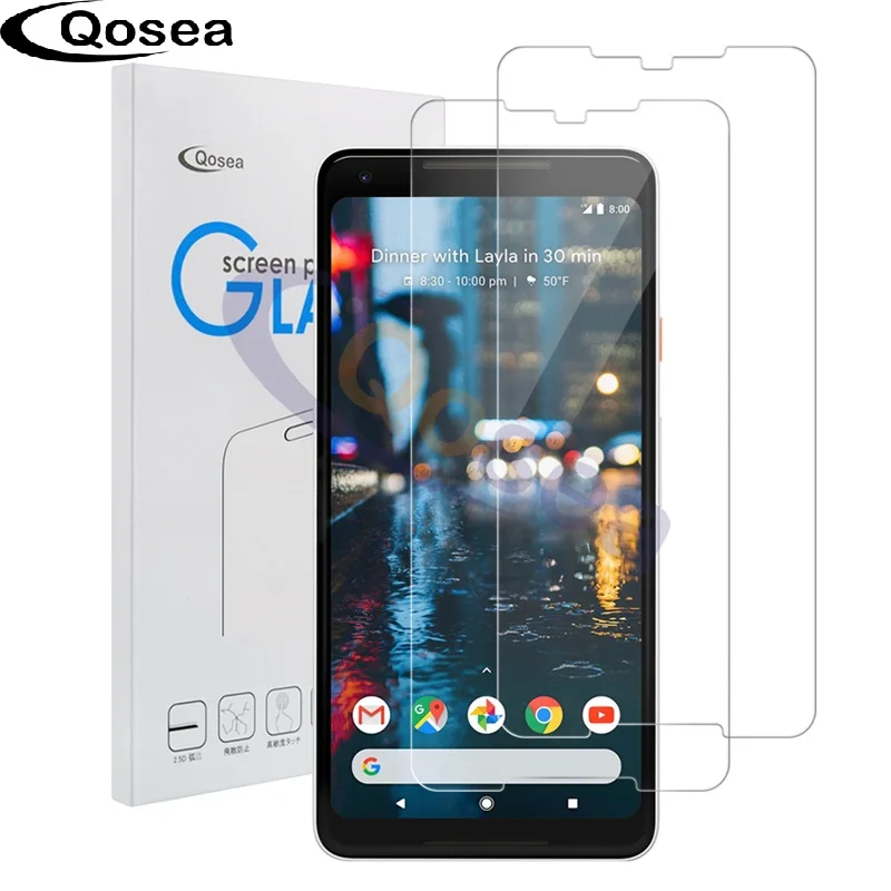 Qosea для Google Pixel 2 XL Премиум Закаленное стекло 9 H ультра прозрачная пленка
