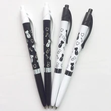 4 pcs Cute Kawaii White Black Cat Kitten Press Ball Ballpoint Pen School Office Supply Kids Gift Student Stationery 0.7mm
