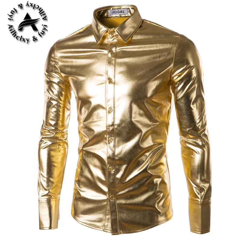Night Club Men Dress Shirt Men's Shining Shirts Light Golden Festival Brilliant Men Shirt Long Sleeve Plus Size 3XL,
Night Club Men Dress Shirt Men's Shining Shirts Light Golden Festival Brilliant Men Shirt Long Sleeve Plus Size 3XL,