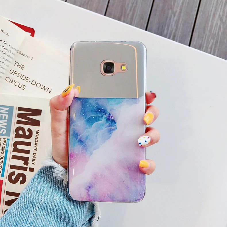 TRISEOLY для samsung Galaxy J2 Prime G532 чехол маленькое зеркало рыба и цвет мрамор Мягкий край