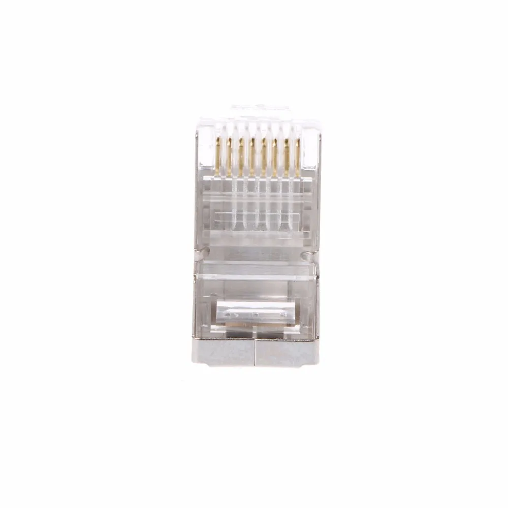 100Pcs Cat6 8-Pin RJ45 8P8C Shielded Stranded Crimp Modular Plug Connector Socket
100Pcs Cat6 8-Pin RJ45 8P8C Shielded Stranded Crimp Modular Plug Connector Socket