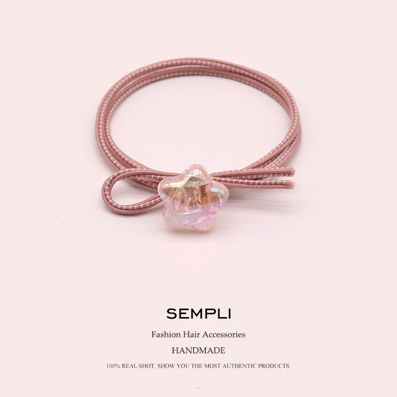 Nylon Rubber Bands Handmade Elastic Hair Bands For Women Transparent Five Star Cute Rubber Headwear Accesorios mujer scrunchie
Nylon Rubber Bands Handmade Elastic Hair Bands For Women Transparent Five Star Cute Rubber Headwear Accesorios mujer scrunchie