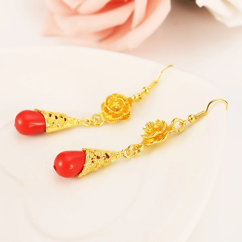 flower red cz Beads Earrings for Women/Girls Gold Color Ball Earing wedding bridal party Jewelry Gifts African dropship
flower red cz Beads Earrings for Women/Girls Gold Color Ball Earing wedding bridal party Jewelry Gifts African dropship