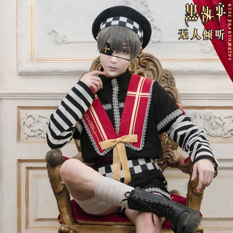 Аниме! Черный Дворецкий Ciel Phantomhive искупление Костюм Форма моряка Косплей