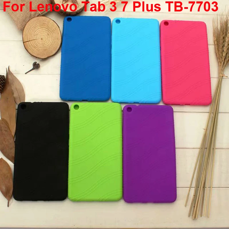 Силиконовый противоударный чехол для Lenovo Tab 3 7 Plus TB-7703 защитный чехол-накладка tb3