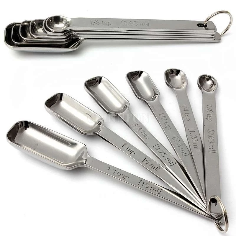 20Pcs/Lot New 6Pcs/Set Narrow Stainless Steel Spice Measuring 18/8 Spoons Kitchen Cookers Tool
20Pcs/Lot New 6Pcs/Set Narrow Stainless Steel Spice Measuring 18/8 Spoons Kitchen Cookers Tool