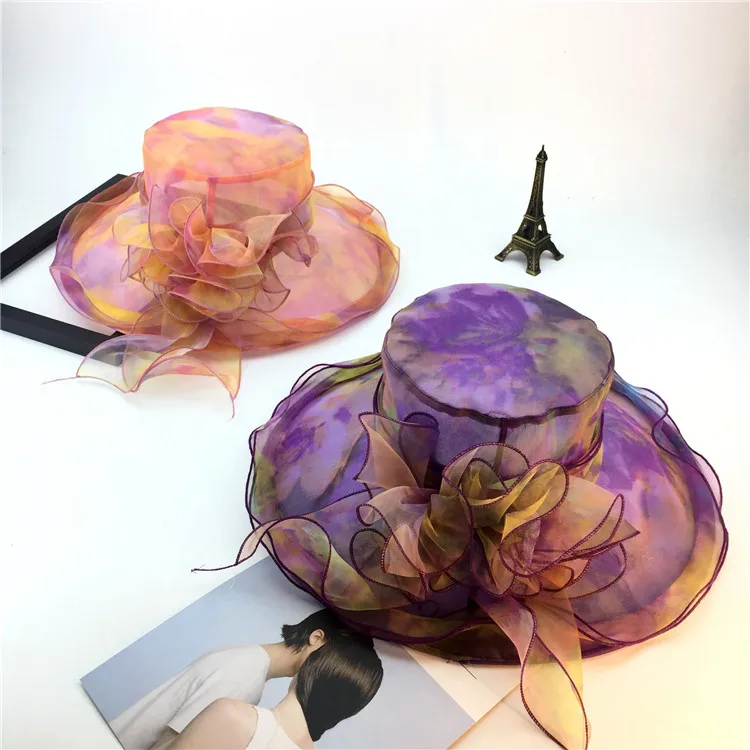 DOUYUB004 Summer Women's Casual Curled Sun Hats Wide Brim Bow Floral Beach Organza Visor Caps Floppy Caps Sunscreen Sombrer
DOUYUB004 Summer Women's Casual Curled Sun Hats Wide Brim Bow Floral Beach Organza Visor Caps Floppy Caps Sunscreen Sombrer