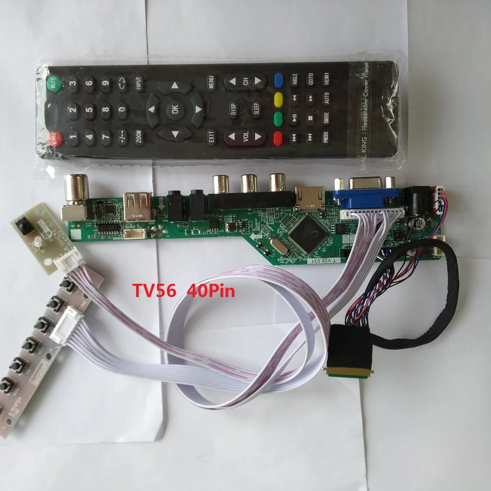 Комплект для LP156WH2(TL)(QB) ЖК светодиодный LED USB HDMI совместимая панель контроллера