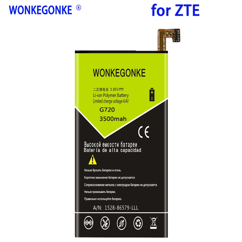 WONKEGONKE 3500 мАч Li3823T43P6hA54236-H для ZTE Star 1 Star 2 S2002 S2003 S2005 G720T G720C Geek II Battery
WONKEGONKE 3500 мАч Li3823T43P6hA54236-H для ZTE Star 1 Star 2 S2002 S2003 S2005 G720T G720C Geek II Battery