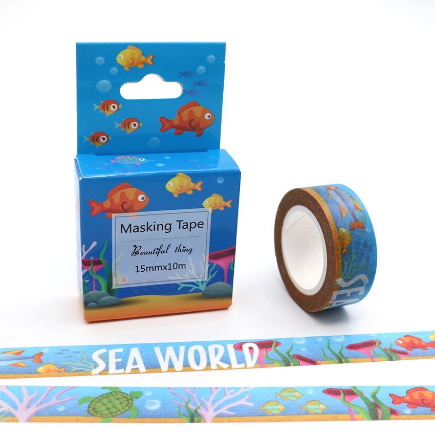 15mm*10m Box Package Underwater World Washi Tape Excellent Quality Colorful Paper Masking Tape DIY Decorative Tapes
15mm*10m Box Package Underwater World Washi Tape Excellent Quality Colorful Paper Masking Tape DIY Decorative Tapes