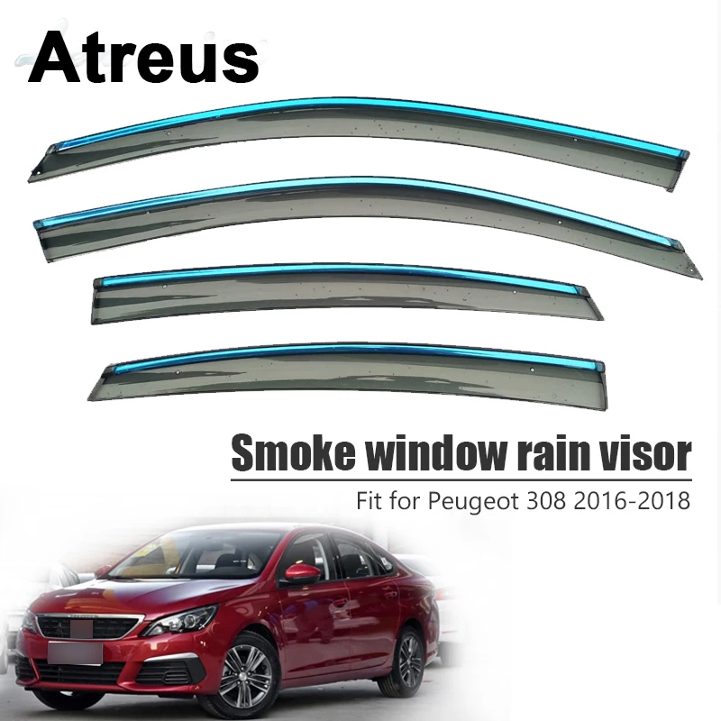 Atreus 4pcs For Peugeot 308 2016 2017 2018 Car Accessories Door Smoke Window Sun Rain Visor Wind Deflectors Guard Shield
Atreus 4pcs For Peugeot 308 2016 2017 2018 Car Accessories Door Smoke Window Sun Rain Visor Wind Deflectors Guard Shield
