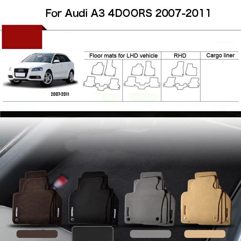 5pcs Custom Made 1/2" Thickness Solid Nylon Interior Odorless Floor Carpet Mats Cover Fitted For Audi A3 2007-2011
5pcs Custom Made 1/2" Thickness Solid Nylon Interior Odorless Floor Carpet Mats Cover Fitted For Audi A3 2007-2011