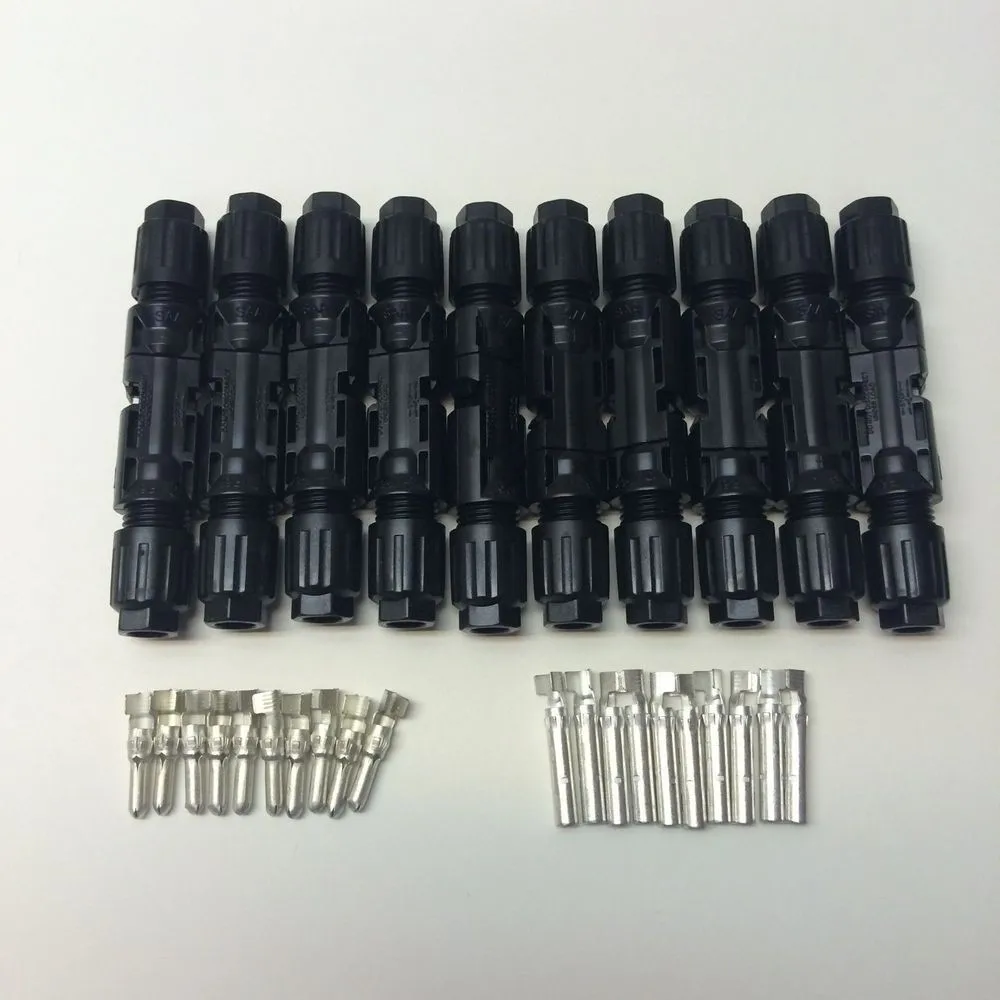10pairs MC4 Connector male female 30A 1000V MC4 Solar Panel branch series Connect solar system used for PV Cable 2.5/4/6mm2
10pairs MC4 Connector male female 30A 1000V MC4 Solar Panel branch series Connect solar system used for PV Cable 2.5/4/6mm2