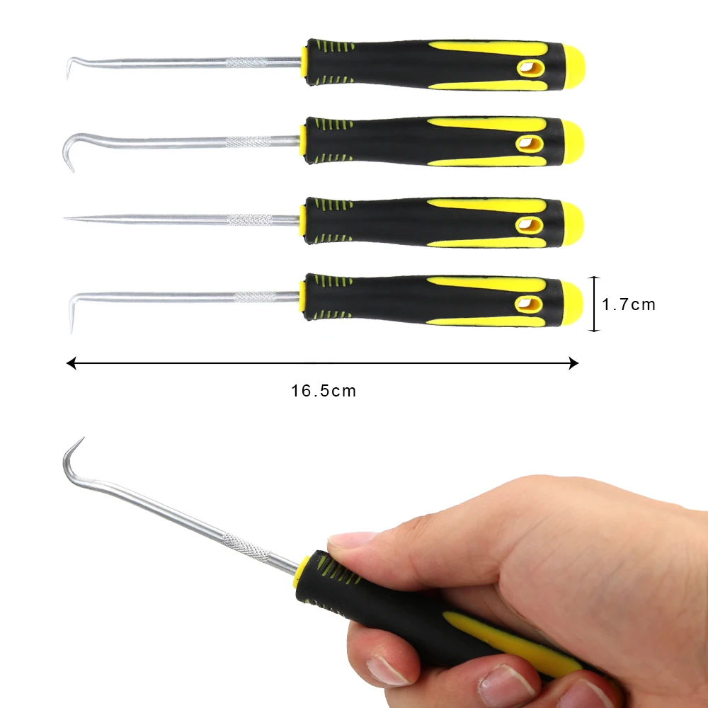 DIYWORK Car Hook 4 piece/set O-Ring Seal Remover Pick Set Hand Tool Set Car Oil Seal Hook
DIYWORK Car Hook 4 piece/set O-Ring Seal Remover Pick Set Hand Tool Set Car Oil Seal Hook