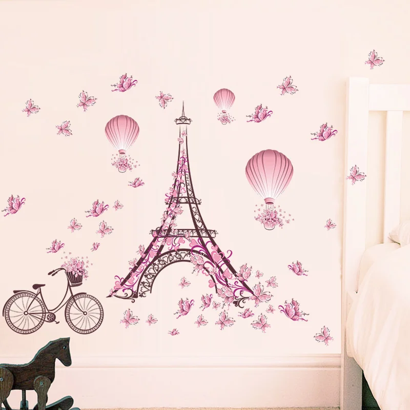 Removable Wall Sticker For Kids Girls Rooms Eiffel Tower Butterfly Bike Ballon Wall Art Decal Home Decor Mural
Removable Wall Sticker For Kids Girls Rooms Eiffel Tower Butterfly Bike Ballon Wall Art Decal Home Decor Mural