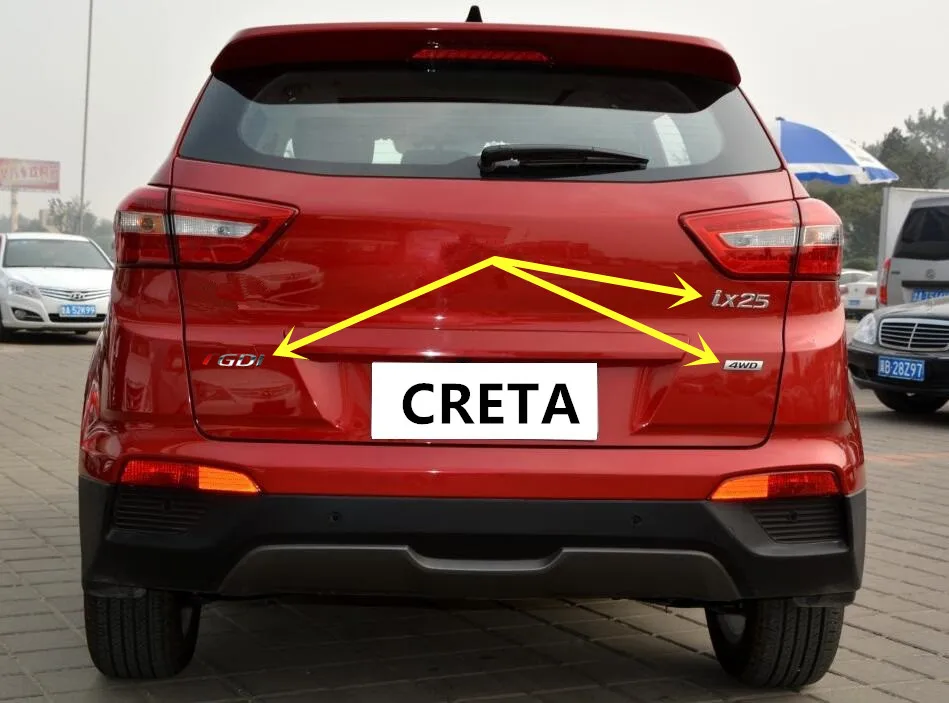 Декоративная наклейка для CRETA с логотипом ix25 4WD логотип четырьмя колесами TGDI