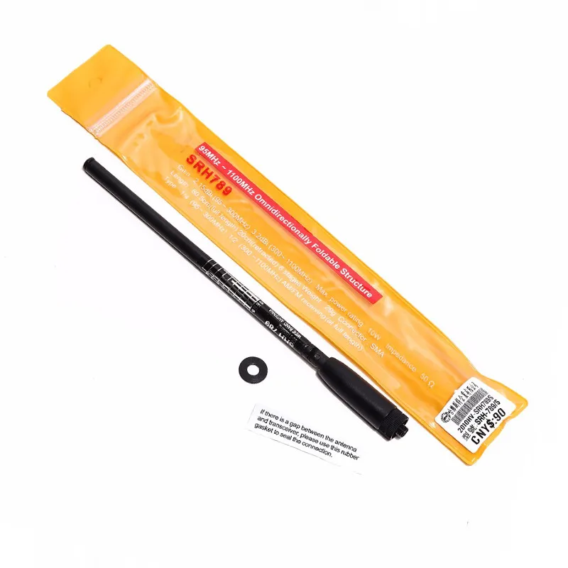NEW SRH789 Telescopic Antenna SMA Female 95MHz-1100MHz Wide Band for Radio Walkie Talkie UV-5R/5RE UV-B5/B6 UV-82 BF-888S
NEW SRH789 Telescopic Antenna SMA Female 95MHz-1100MHz Wide Band for Radio Walkie Talkie UV-5R/5RE UV-B5/B6 UV-82 BF-888S