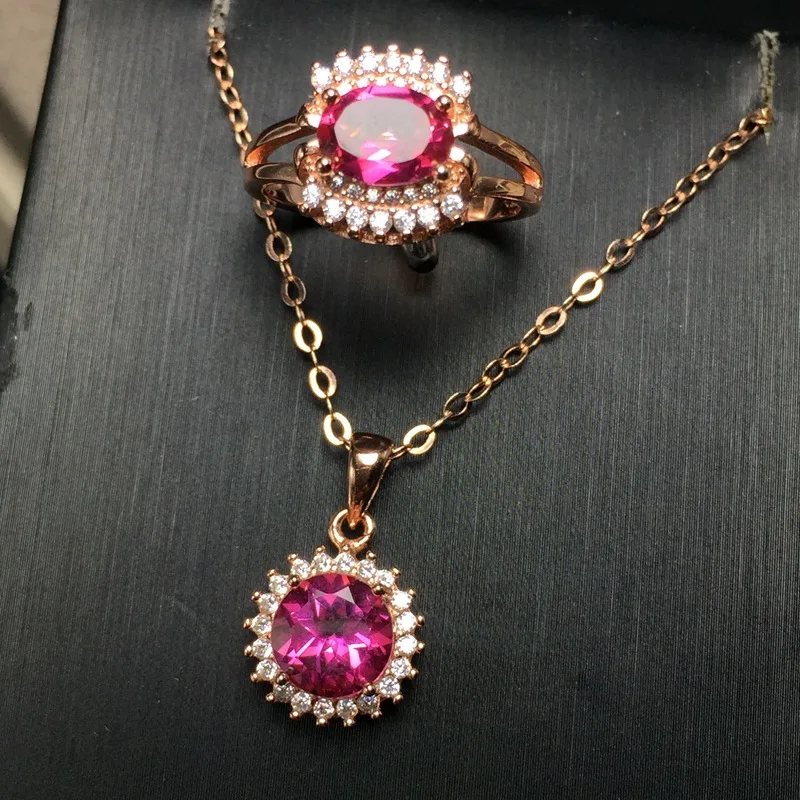 KJJEAXCMY boutique jewels 925 sterling silver with natural pink topaz pendant + necklace + ring set chrysanthemum
KJJEAXCMY boutique jewels 925 sterling silver with natural pink topaz pendant + necklace + ring set chrysanthemum