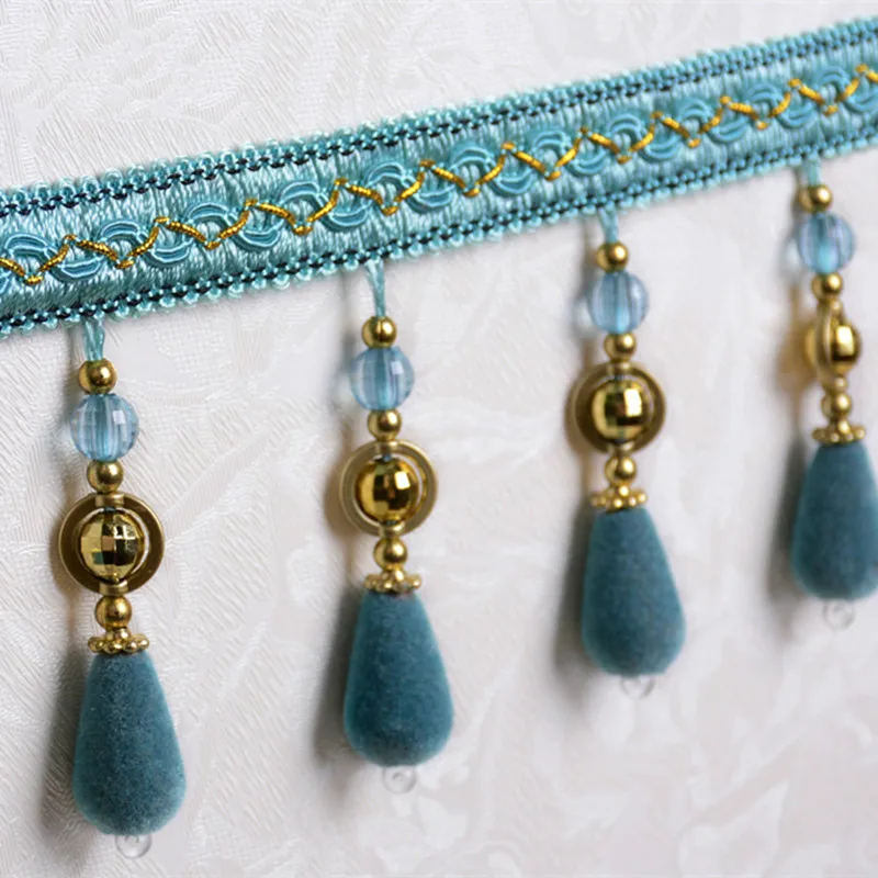 12M/Lot Beads Curtain Lace Trim DIY Sewing Drapery Pillow Sofa Lamp Decorative Lace Ribbon Tassel Fringe Curtain Accessories
12M/Lot Beads Curtain Lace Trim DIY Sewing Drapery Pillow Sofa Lamp Decorative Lace Ribbon Tassel Fringe Curtain Accessories